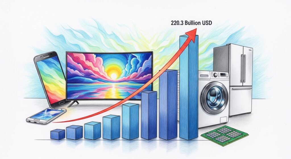 Samsung Electronics:
Revenue: $220.3 B